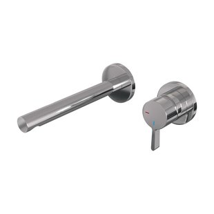 Brauer Chrome Edition Wastafelmengkraan inbouw - rechte uitloop links - hendel middel dik - model E 1 - chroom 5-CE-004-S1-65