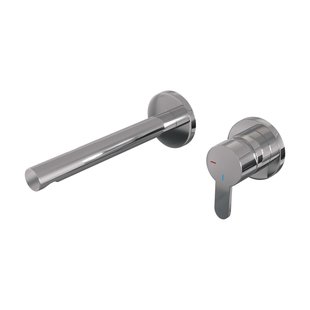 Brauer Chrome Edition Wastafelmengkraan inbouw - rechte uitloop links - hendel plat smal - model D 1 - chroom 5-CE-004-S4-65