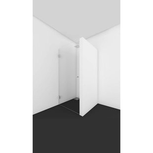 Van Rijn Products ST01 Nisdeur - 70x200cm - helder Clearglas - dikte 8mm - RVS ST0110070RVS