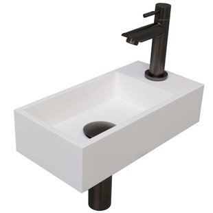 INK Versus Fonteinpack - Polystone - rechts fonteinkraan - designsifon - afvoerplug - incl bevestiging 1805172