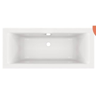 GO by Van Marcke Baldo inbouwbad duo 170x75x45cm 175L met potenstel wit acryl 119153