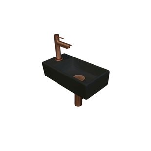 INK Versus Fonteinpack - Porselein - links fonteinkraan - designsifon - afvoerplug - incl bevestiging 1805305