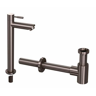 INK 2B Fonteinkraanset - staande Fonteinkraan - hoog - designSifon - Metal black 9902444