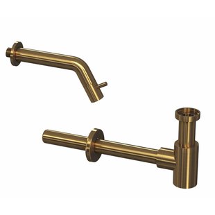 INK 3B Fonteinkraanset - wandFonteinkraan - designSifon - Brushed mat goud 9902453