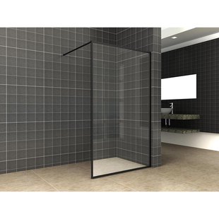 Wiesbaden Square inloopdouche 1200 x 2000 x 8 mm nano helder glas/mat zwart 20.3314