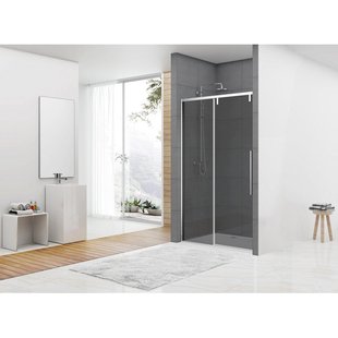 Van Rijn Products ST06 Softclose schuifdeur - 178x200cm - rookglas - dikte 8mm - incl. greep - chroom ST06300180GR