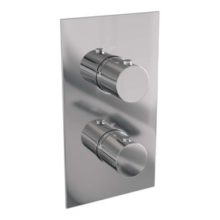 Brauer Chrome Edition inbouwthermostaat - met inbouwdeel - 2 gladde knoppen - chroom 5-CE-5100