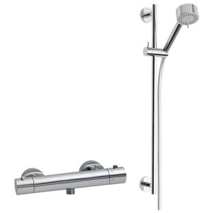 Wiesbaden Rio Douchethermostaat 15cm met glijstangset Chroom sw4046/sw10538