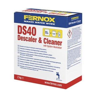 Fernox DS40 ontkalker reiniger 15 kg rood poeder system neutraliser 500 ml vloeibaar huishoudelijke CV installaties en warmtewisselaars 62475