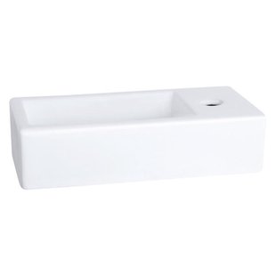 Differnz Ravo Fontein - 38.5x18.5x9.5cm - 1 kraangat rechts - keramiek wit 38.005.33