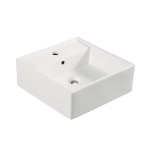 Wiesbaden Larx waskom vierkant 41 x 41 x 15 cm keramiek glans wit 32.3401