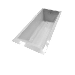 GO by Van Marcke Baldino inbouwbad 170x70cm zonder poten Acryl Glans Wit Bathtub Potrogul 170x70