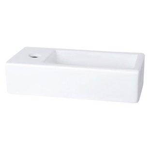 Differnz Ravo Fontein - 38.5x18.5x9.5cm - 1 kraangat links - keramiek wit 38.005.42