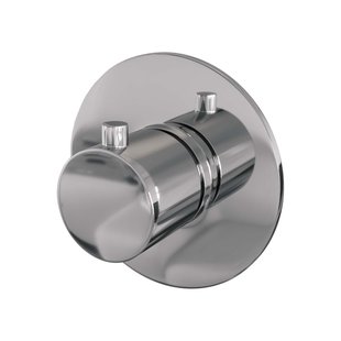 Brauer Chrome Edition inbouwthermostaat - met inbouwdeel - 1 gladde knop - chroom 5-CE-018RR