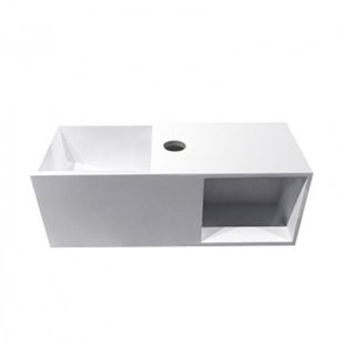 Wiesbaden Julia fontein met nis 54 x 20 x 20 cm solid surface mat wit 36.4082