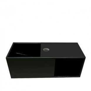 Wiesbaden Julia fontein met nis 54 x 20 x 20 cm solid surface mat zwart 36.4083