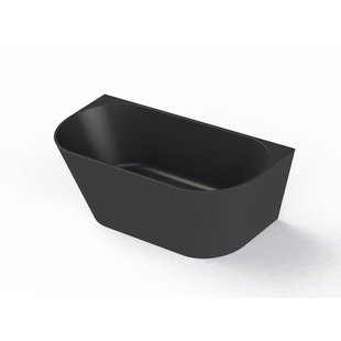 Arcqua Pinto Halfvrijstaand Bad - 170x73cm - mat zwart BAD123334