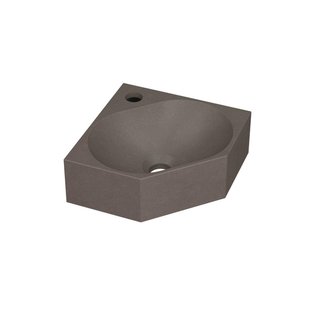 INK Matrix hoekfontein - 27x27x10cm - 1 kraangat - Quartz beton 3404344