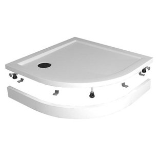 Wiesbaden Compo hoge douchebak acryl kwartrond 90x90x14cm wit sw95517/sw95519