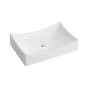 Wiesbaden Slide waskom rechthoekig 55 x 35 x 12 cm keramiek glans wit 32.3403