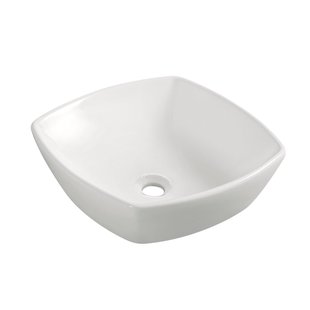 Wiesbaden Plaza waskom vierkant 42 x 42 x 13,5 cm keramiek glans wit 32.3407