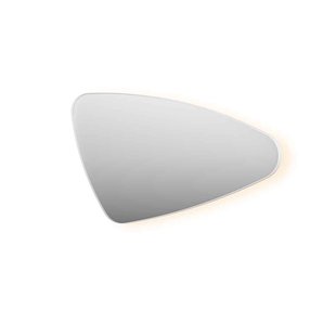 INK SP22 Spiegel - 120x4x70cm - organisch - in stalen kader - rechts aluminium wit mat 8409221