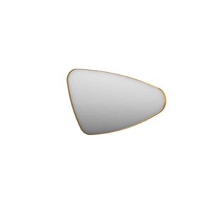 INK SP22 Spiegel - 100x4x60cm - organisch - in stalen kader - rechts aluminium Mat goud 8409212