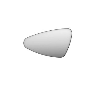 INK SP22 Spiegel - 100x4x60cm - organisch - in stalen kader - links aluminium zwart mat 8409360