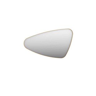 INK SP22 Spiegel - 100x4x60cm - organisch - in stalen kader - links aluminium Mat goud 8409362