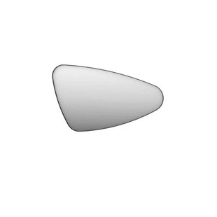 INK SP22 Spiegel - 120x4x70cm - organisch - in stalen kader - rechts aluminium zwart mat 8409220