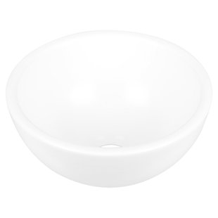 Differnz Ruz Waskom - 25x25x11.5cm - keramiek - rond - mat wit 36.102.09