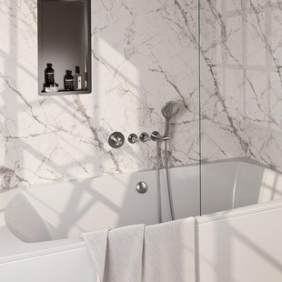 Brauer Brushed carving inbouw - douchegarnituur - 3 carving knoppen - handdouche rond 3 standen - PVD- geborsteld RVS 5-NG-096