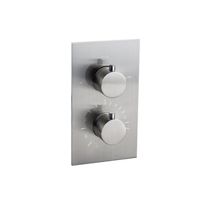 Fortifura Calvi Thermostatische Inbouwkraan - met inbouwdeel - Geborsteld RVS PVD (RVS) SW1159493