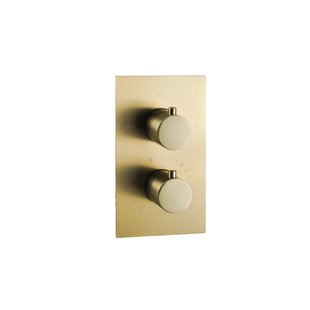 Fortifura Calvi Thermostatische Inbouwkraan - met inbouwdeel - Geborsteld Messing PVD (Goud) SW1159494