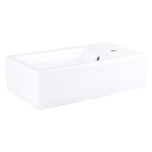 Differnz Force Fontein 40x22x11.5cm 1 kraangat Rechthoek Keramiek Wit 38.005.31