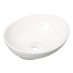 Wiesbaden Barco waskom ovaal 40 x 33 x 14,5 cm keramiek glans wit 32.3411