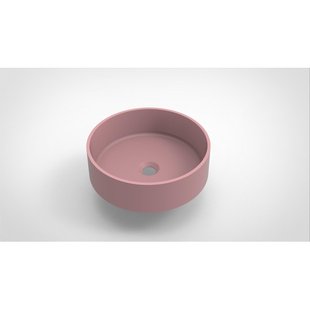 Arcqua Case waskom - 40x40cm - Rond - Cast marble Roze Mat WAS404260