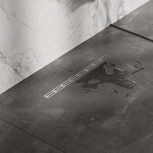 Brauer Douchegoot - 50x5cm - vloerflens - RVS - geborsteld RVS DR-SSRF50NG