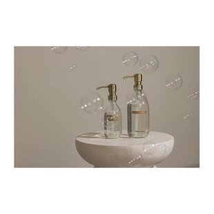 Wellmark Handzeep - helder glas - messing pomp - 250ml 8720618459572