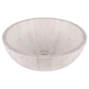 Differnz Marmor waskom - 40x40x15cm - rond - marmer - glans wit 38.010.57