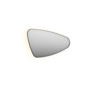 INK SP22 Spiegel - 100x4x60cm - organisch - in stalen kader - rechts aluminium rvs geborsteld 8409213