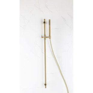 Fortifura Calvi glijstangset met staafhanddouche, gladde doucheslang PVD Geborsteld Messing PVD (Goud) SW767490/SW728176/SW720570