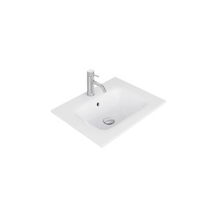 Thebalux adoro, 61, wastafel keramiek, 1x kom 1x kr gat, wit glans 3AD61174KW