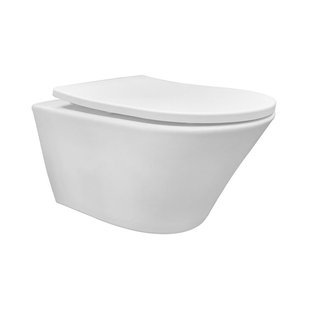 Wiesbaden Vesta Tornado flush wandcloset rimless met nano coating met Shade slim toiletzitting softclose en quick release glans wit 32.2510