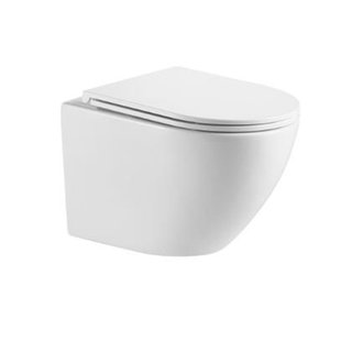 QeramiQ Cyclone Wandclosetpack - 37x52cm - diepspoel - cycloneflush - spoelrandloos - softclose zitting - mat wit 1936843