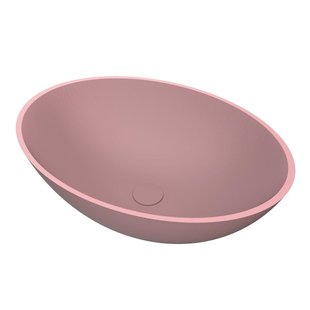Arcqua Prince Waskom Opbouw - 49x34cm - ovaal - cast marble - mat roze WAS406341