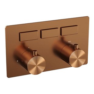 BRAUER Copper Edition - 3 functies - inbouwthermostaat - drukknoppen - in/afbouwdelen - koper geborsteld PVD 5-GK-156