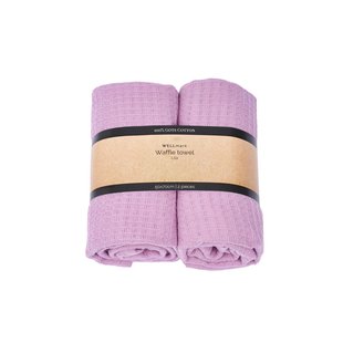 Wellmark CA 50x70cm theedoek - 2 stuks - waffle lilac 8720938454196