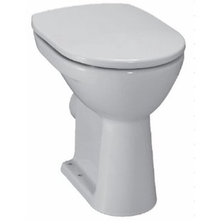 Jika Lyra plus - Staand toilet - verhoogd +6 - AO aansluiting - vlakspoel - keramiek - glans wit h8253870000001