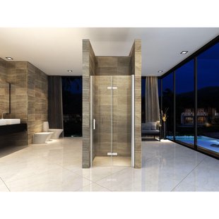 Wiesbaden Maki nisdeur vouwbaar rechts 1000 x 2000 x 8 mm nano helder glas/chroom 20.3725